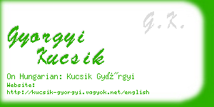 gyorgyi kucsik business card
